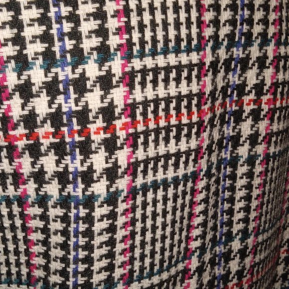 Worthington black and white wool blend herringbone blazer with Specks of color - Picture 2 of 11